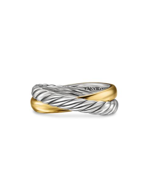 DAVID YURMAN Women's Crossover Two Row Rotating Ring in Sterling Silver - Silver