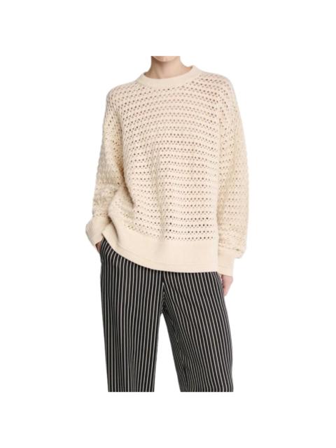 MARIA McMANUS Ivory Irish Crochet Crew