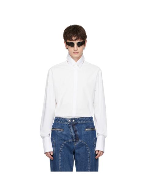 Jean Paul Gaultier White Open Fly Away Shirt