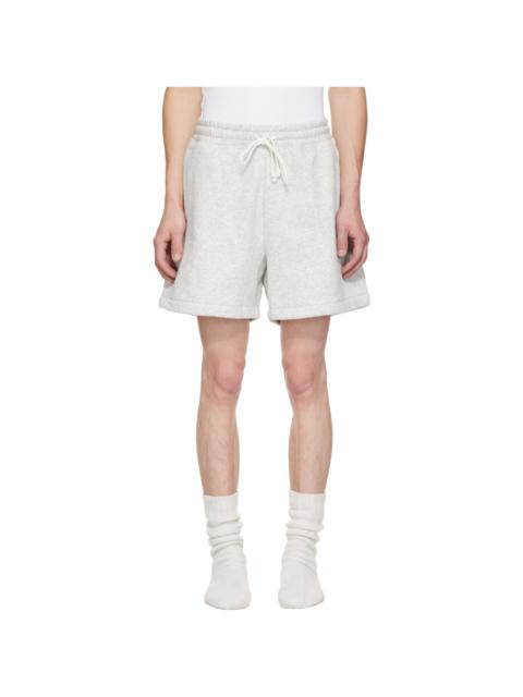 SKIMS Gray Fleece Lounge Relaxed Shorts