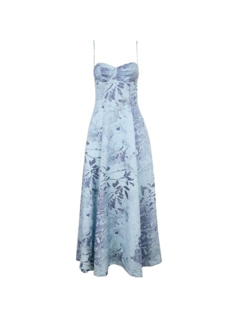 SIMKHAI Lilianna Lace-Detailed Cotton-Blend Midi Dress white | REVERSIBLE