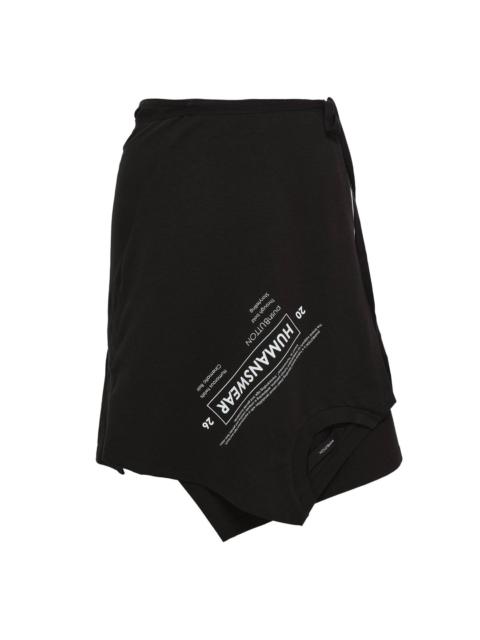 pushBUTTON Black Wrap Tee Skirt