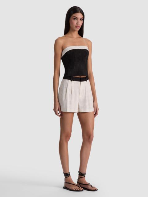 Alice + Olivia CONRY LINEN COMBO SHORT