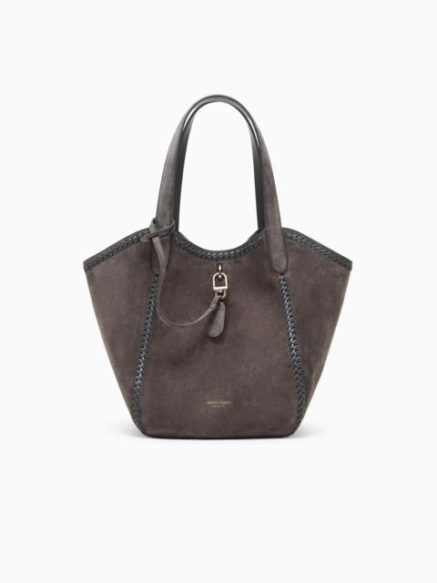 GIORGIO ARMANI MEDIUM SUEDE HANDBAG WITH THREADING