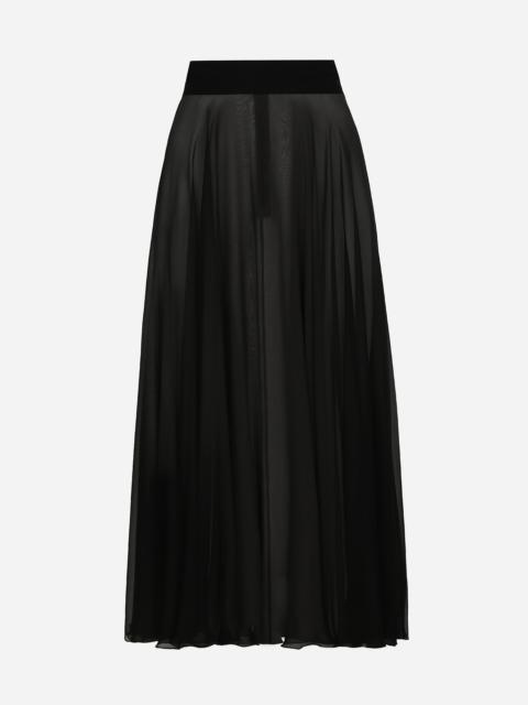Dolce & Gabbana Chiffon calf-length circle skirt