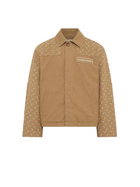 Marine Serre Moon Jacquard Twill Workwear Jacket