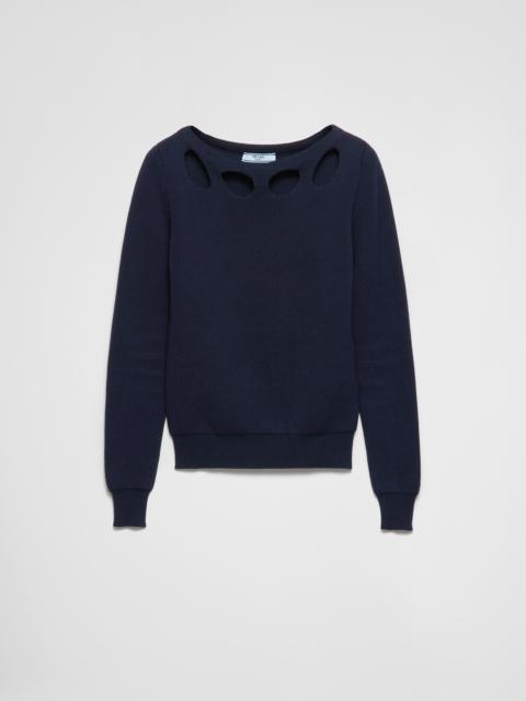 Prada Cotton boat neck sweater