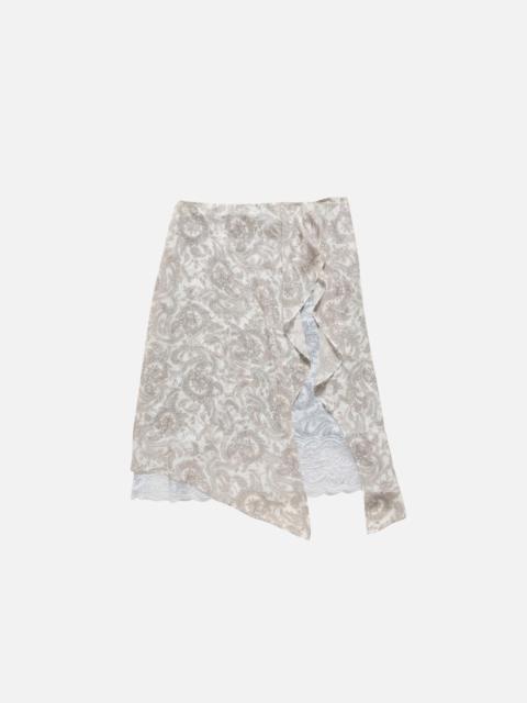 Acne Studios Silk paisley skirt - Light beige