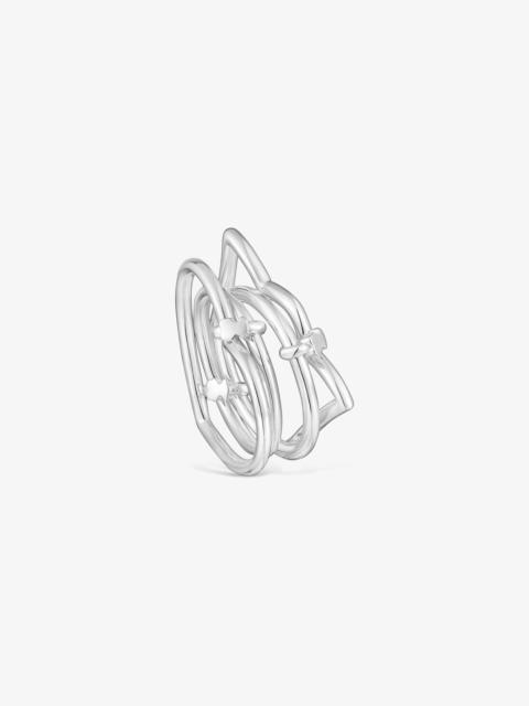 TOUS Silver Quadruple ring TOUS Straight