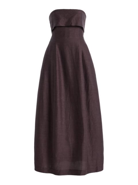 BONDI BORN® Bormio Bandeau Maxi Dress brown