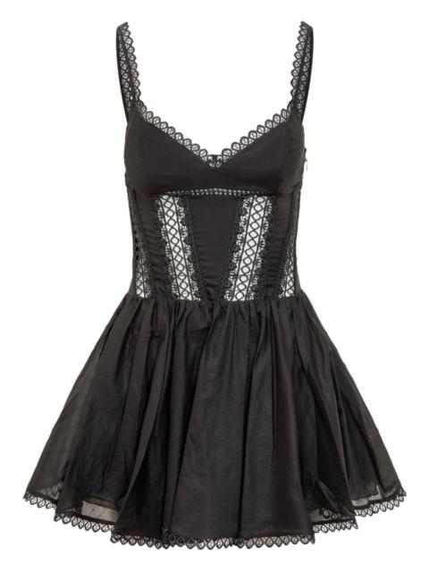 Charo Ruiz lace-trimmed skater dress