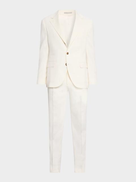 Brunello Cucinelli Men's Solid Wool Tailored Two-Piece Suit