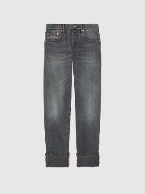 GUCCI Denim pant with Retro Square G