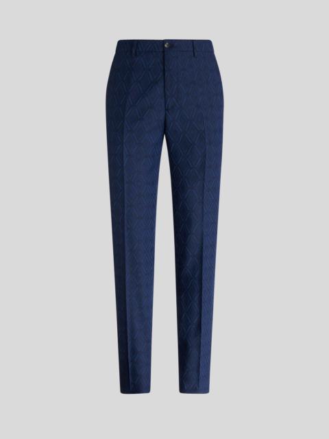 Etro TAILORED VIRGIN WOOL JACQUARD TROUSERS