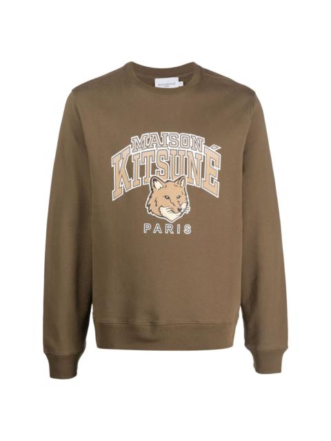 【送料&関税込】Maison KitsunAC fox Champion Sweatshirt Maison Kitsuné fox champion sweatshirt - Blue