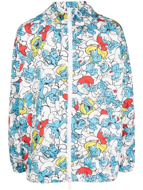 DSQUARED2 Smurf-print hooded jacket