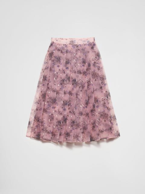 Prada Printed nylonette skirt