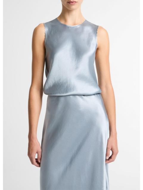 Vince Scallop-Detail Satin Shell