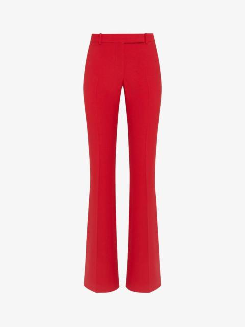 Alexander McQueen Women's Narrow Bootcut Trousers in Lust