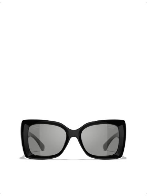 CHANEL CH5555 Square-Frame Acetate Sunglasses