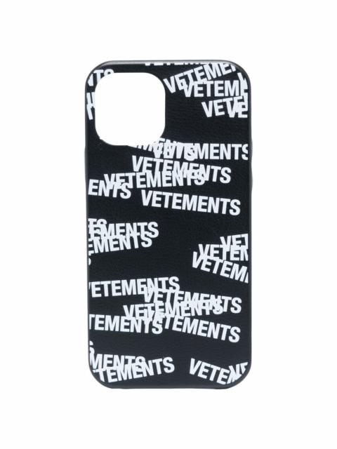 VETEMENTS all-over logo iPhone 12 Pro case