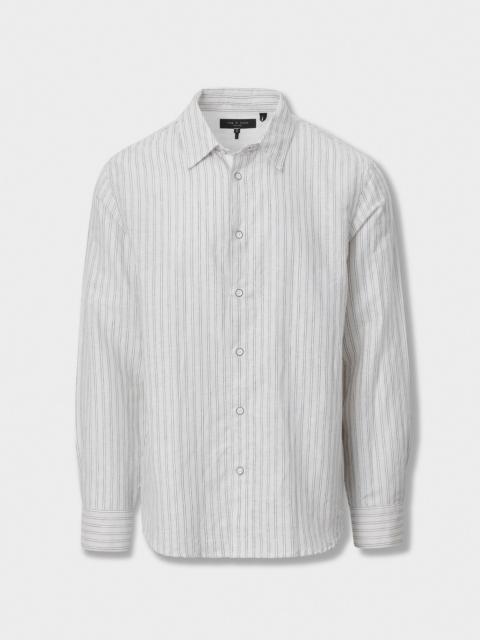 rag & bone Finch Striped Linen-Cotton Shirt