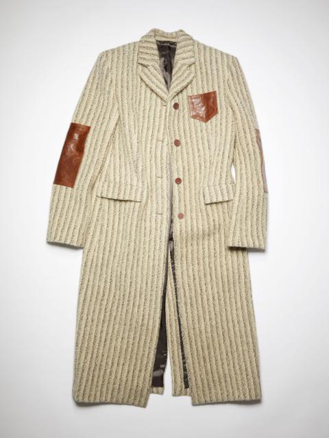 Acne Studios Tailored wool coat - Cream/grey