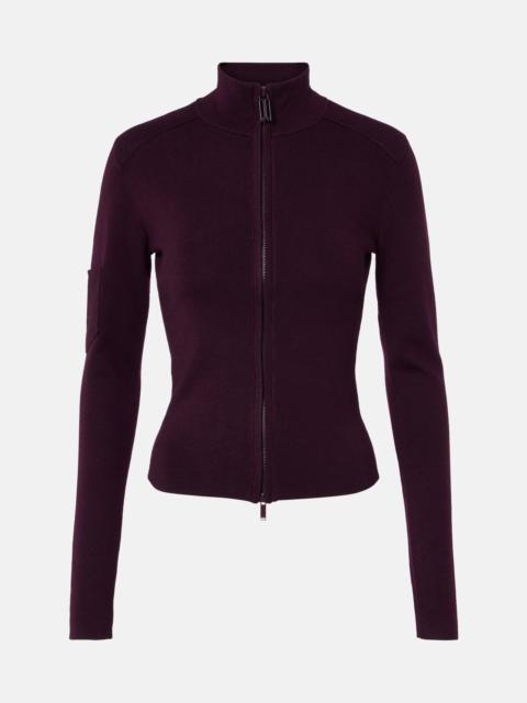 Victoria Beckham Wool-blend zip-up sweater