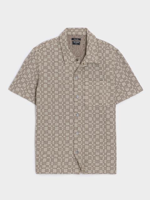 TODD SNYDER Italian Crosshatch Knit Shirt