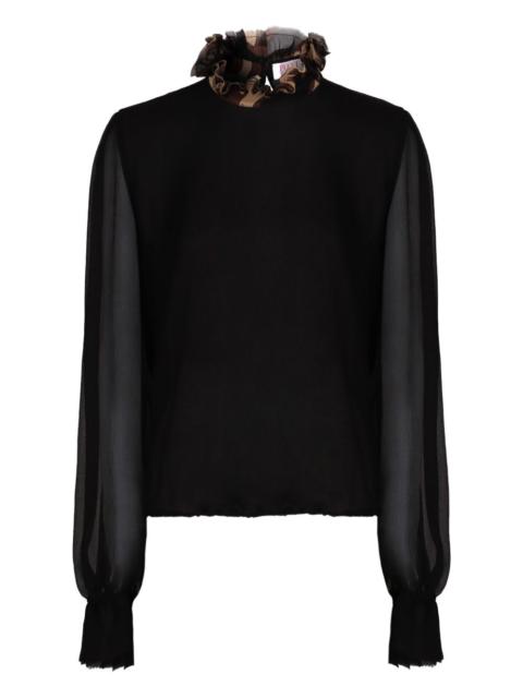 PUCCI ruffled balloon-sleeve blouse