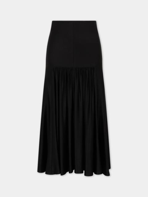 rabanne LONG BLACK SKIRT IN JERSEY