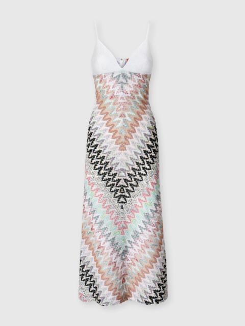 Missoni Sleeveless Long Dress with Contrast Bodice