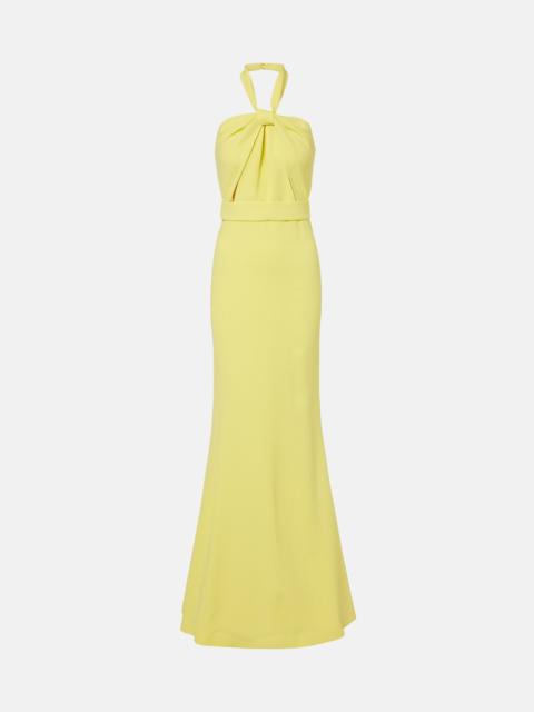 ELIE SAAB Halterneck cady gown