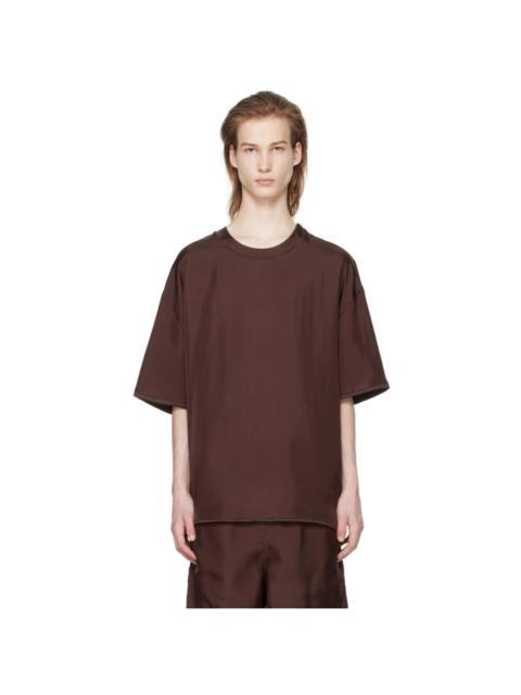 Jil Sander Burgundy & Brown Reversible T-Shirt