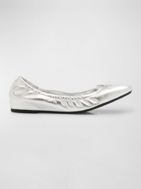 VLogo Medallion Bow Ballerina Flats