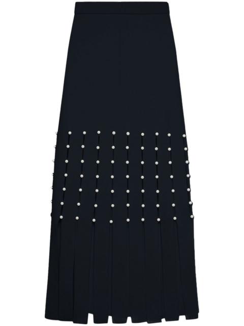 SIMKHAI Katarina pearl-detail midi skirt