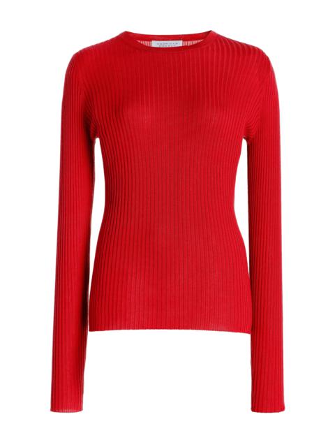 GABRIELA HEARST Browning Knit Sweater in Scarlet Red Cashmere Silk