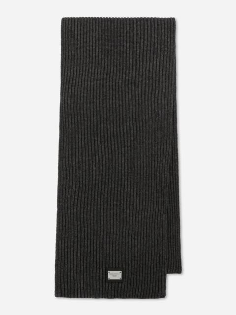 Dolce & Gabbana Wool scarf with DG patch