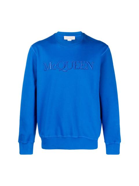 Alexander McQueen embroidered logo crew neck sweatshirt
