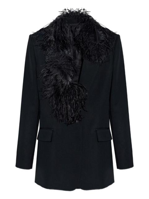 THE ATTICO feather trim jacket
