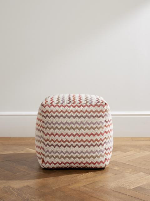 Missoni Capri Striped Canvas-Trimmed Bouclé Ottoman