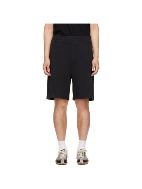 Moncler Black Interlock Cotton Blend Shorts