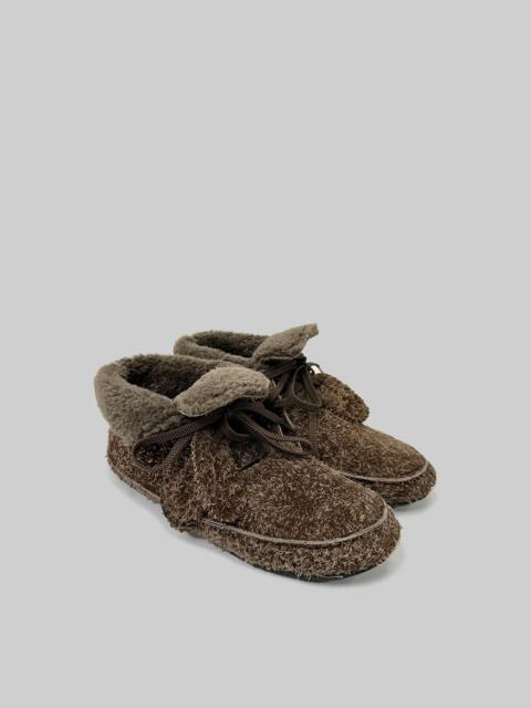 LOW CLASSIC Low Classic Shearling Moccasin - Dark Brown