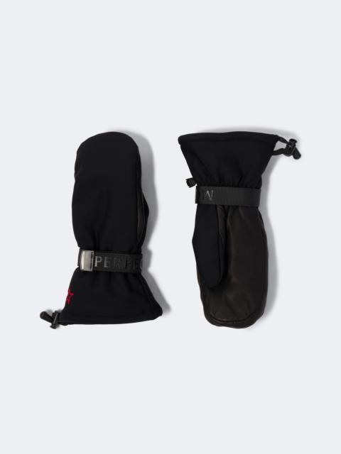 PERFECT MOMENT Davos leather-trimmed ski mittens