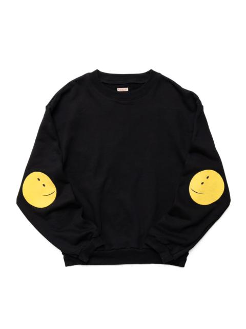 ECO SWT Knit Crew SWT (RAINBOWY Patch) - Black