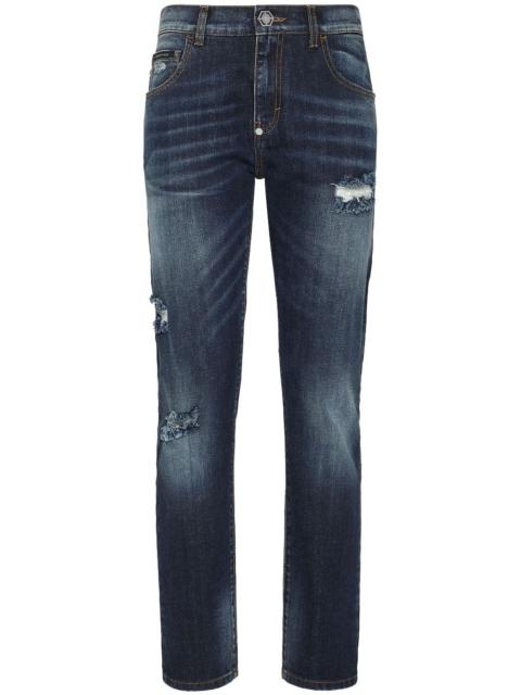 PHILIPP PLEIN distressed-effect denim trousers