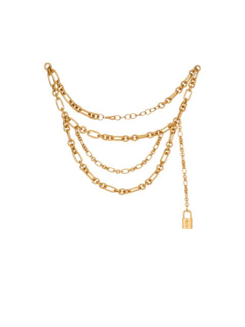 Balmain Sync brass chain belt