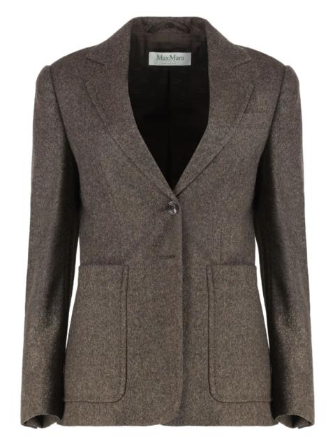 single-breasted tweed jacket