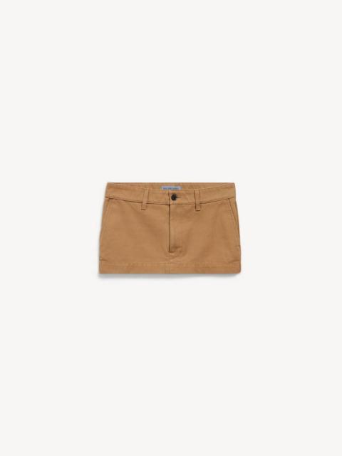 BALENCIAGA Women's Mini Cotton Skirt in Beige
