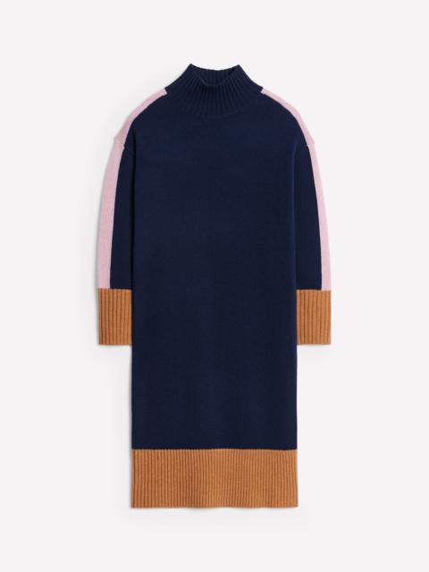 BODEN Merino Knitted Dress-Navy Colourblock